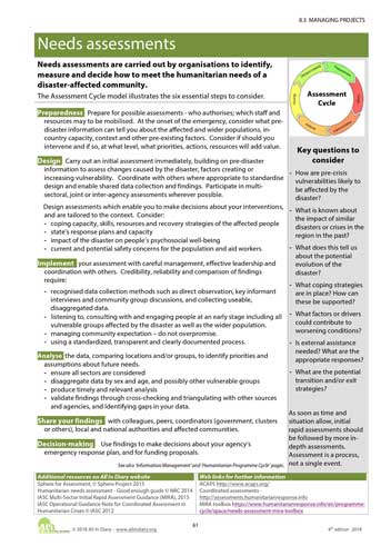 All In Diary page for Needs Assessments
