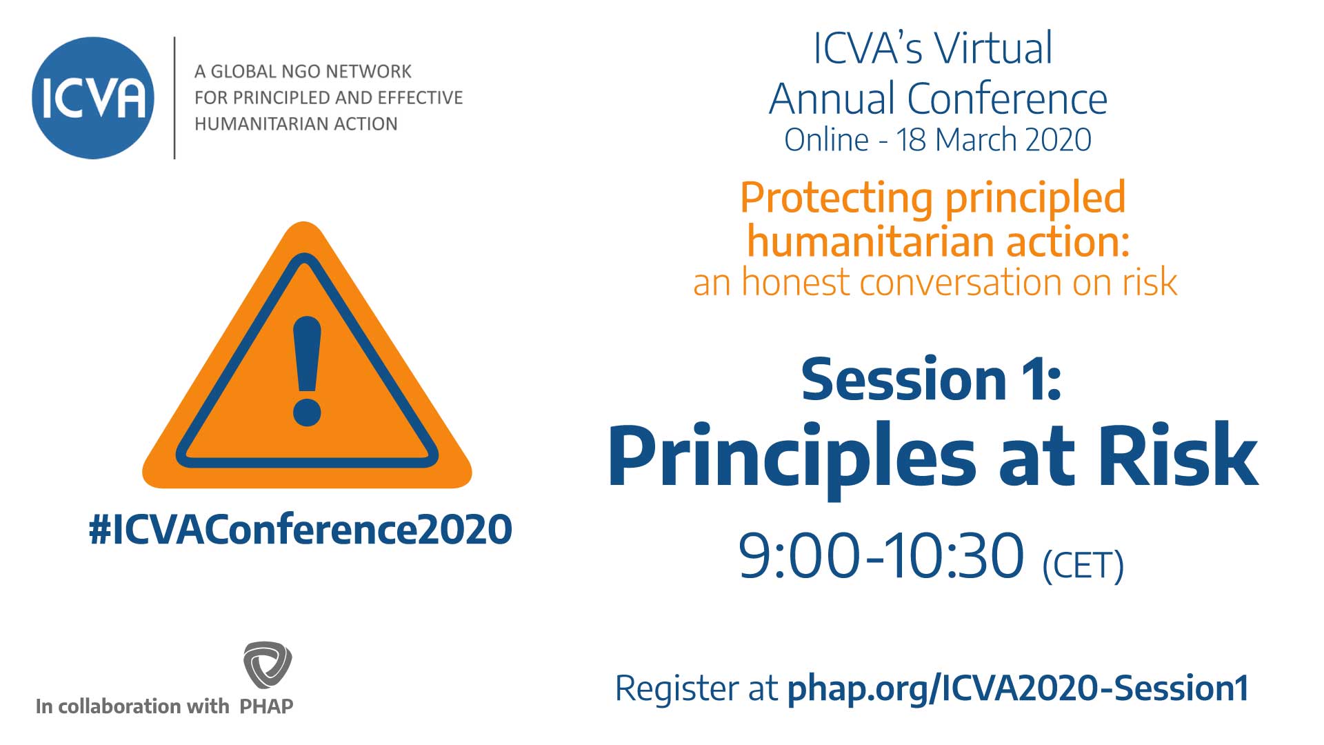 Banner for the ICVA Annual Conference 2020: Session 1