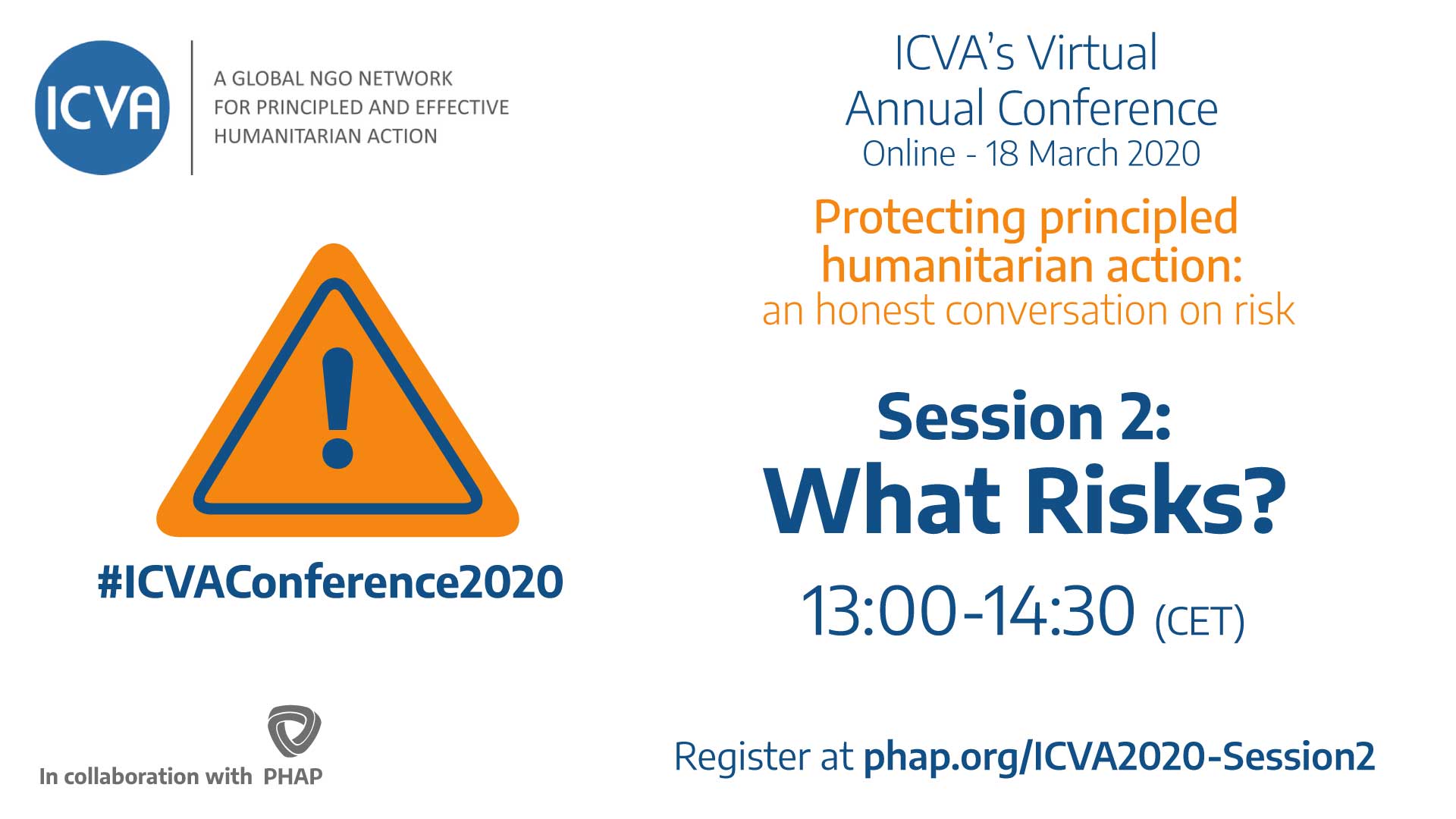 Banner for the ICVA Annual Conference 2020: Session 2